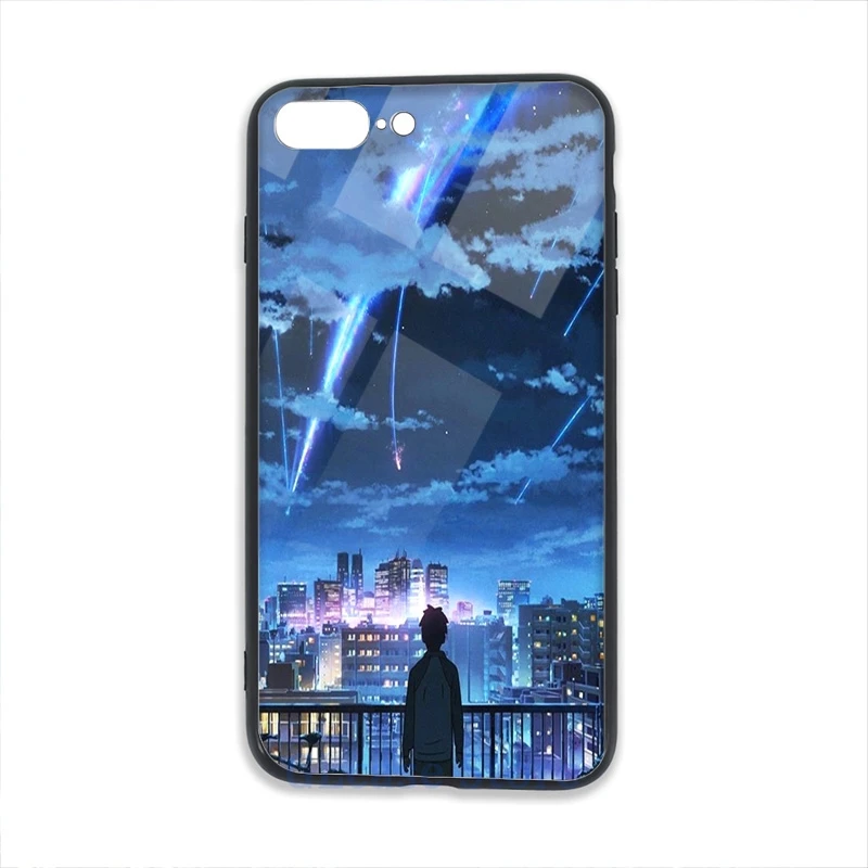 Чехол для телефона Kimi no na wa (ваше имя) iPhone 12 Pro 11 X XR XS Max 8 7 6 6s Plus 5s мягкая стеклянная