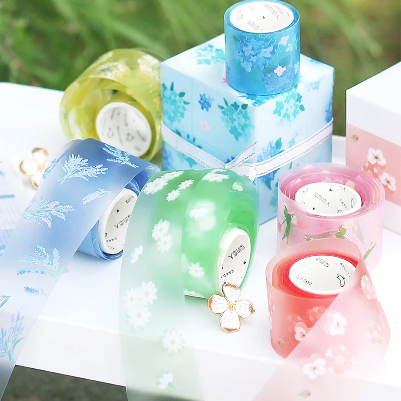 

Spring Flowers Creative Small Fresh Hand Account Pet Tape DIY Release Decorative Stickers Stationery Stickers Supplies Kawaii