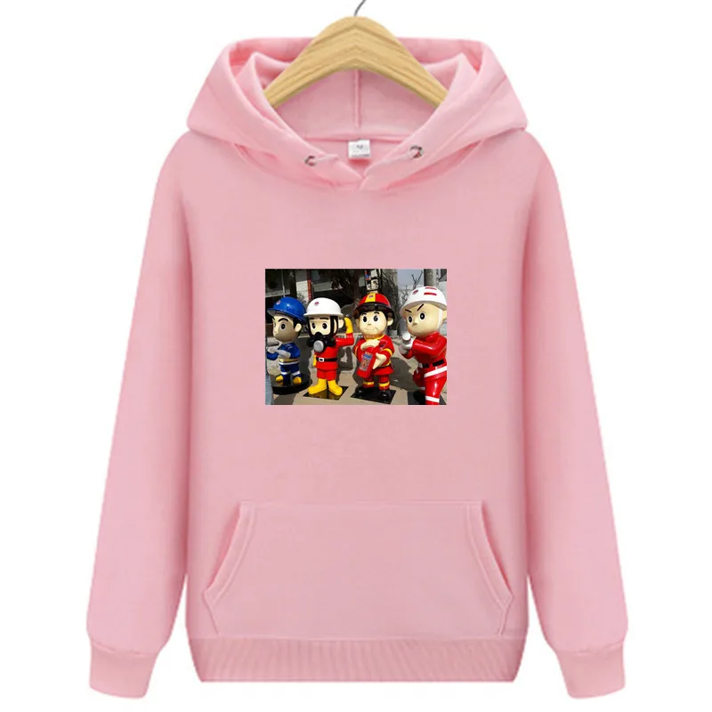 

Spring and Autumn Men's Thin Fleece Anime Print Hooded Hooded Youth Fashion Men's and Women's Same Sports Top