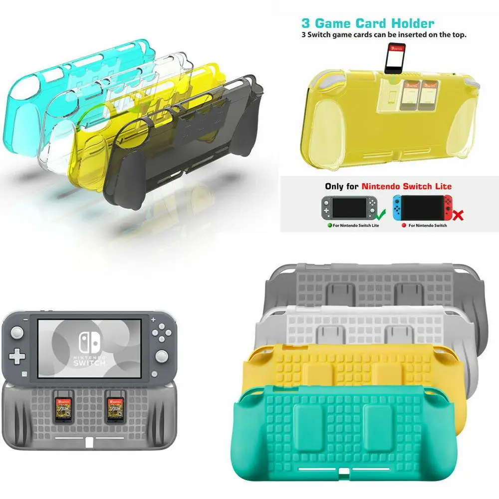 

For Nintendo Switch Lite Console TPU Protective Case Cover Skin +2 Card Slots