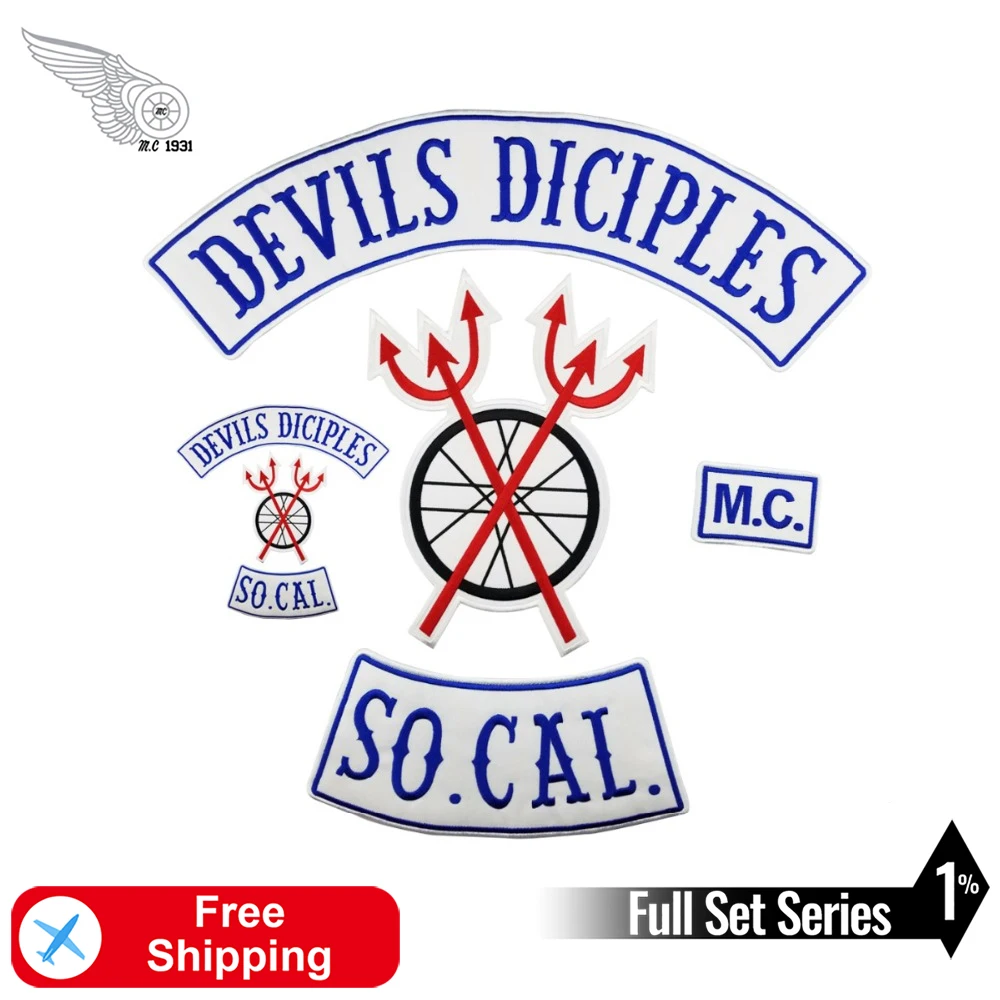 Нашивки с вышивкой Devils Socal Biker мотоциклетная аппликация на куртку Райдер Клубные