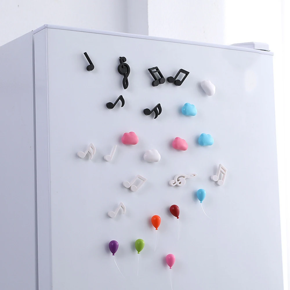 Магнитный Крючок для ключей 3D Мультяшные нотки магнит на холодильник настенный