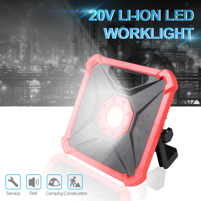 구매 Newone-20V 리튬 이온 LED 작업등, 휴대용 스포트라이트, 야외 캠핑 램프용 슈퍼 브라이트 Led 작업등 충전식