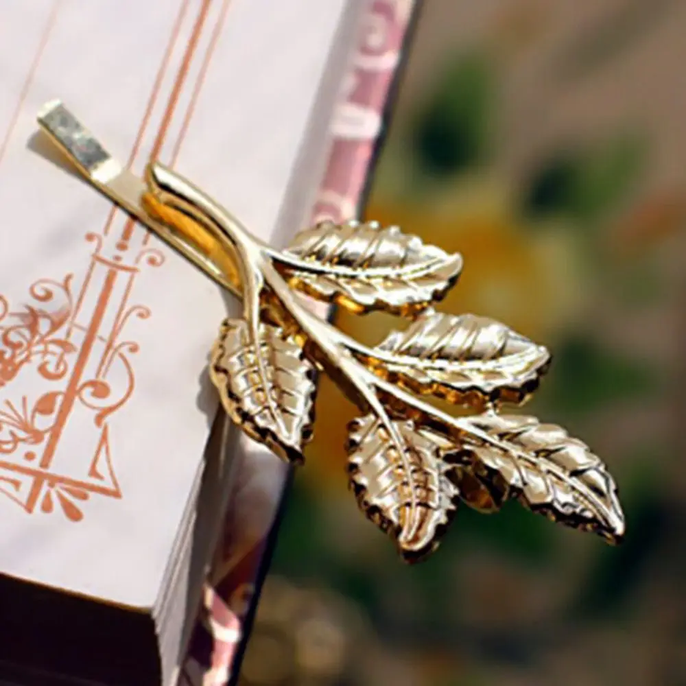 

Olive Branches Leaves Fashion Women Wedding Hair Chip Bride Hairpin Side Folder Accessories