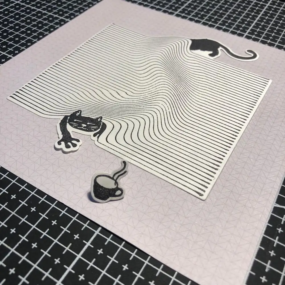 3D печать кошка Трафаретный вырубной штамп печатей и штампов 2020 DIY Скрапбукинг