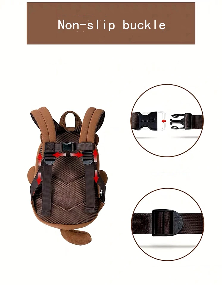 NOHOO mochila, Детская сумка с 3D рисунком животных, Детский рюкзак для детей 1-3 лет, водонепроницаемый рюкзак для путешествий, милые школьные сумки
