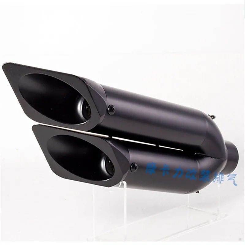 Модифицированная выхлопная труба мотоцикла глушитель с двойным выходом двойная