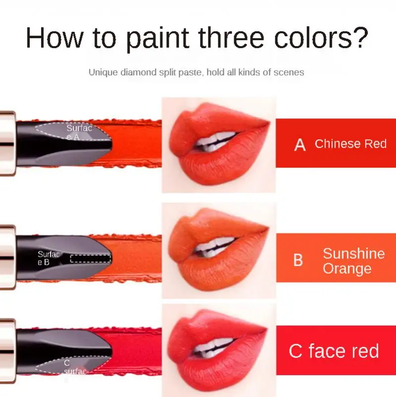 

YZS The Same Queen's Mace, Black Lipstick, A Three Color Matte, Soft Fog, and No Makeup.