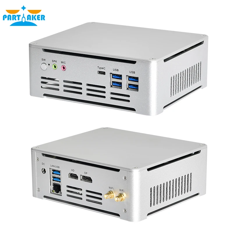 Причастник Мини ПК Intel Core i5 7300HQ i7 7820HK DDR4 Windows 10 Linux 4K игровой UHD HTPC HDMI DP Minipc