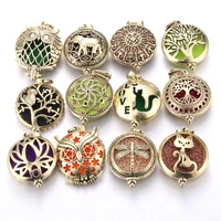 1pcs aroma diffuser necklace open vintage tree of life lockets pendant perfume essential oil aromatherapy necklace with 1 pad