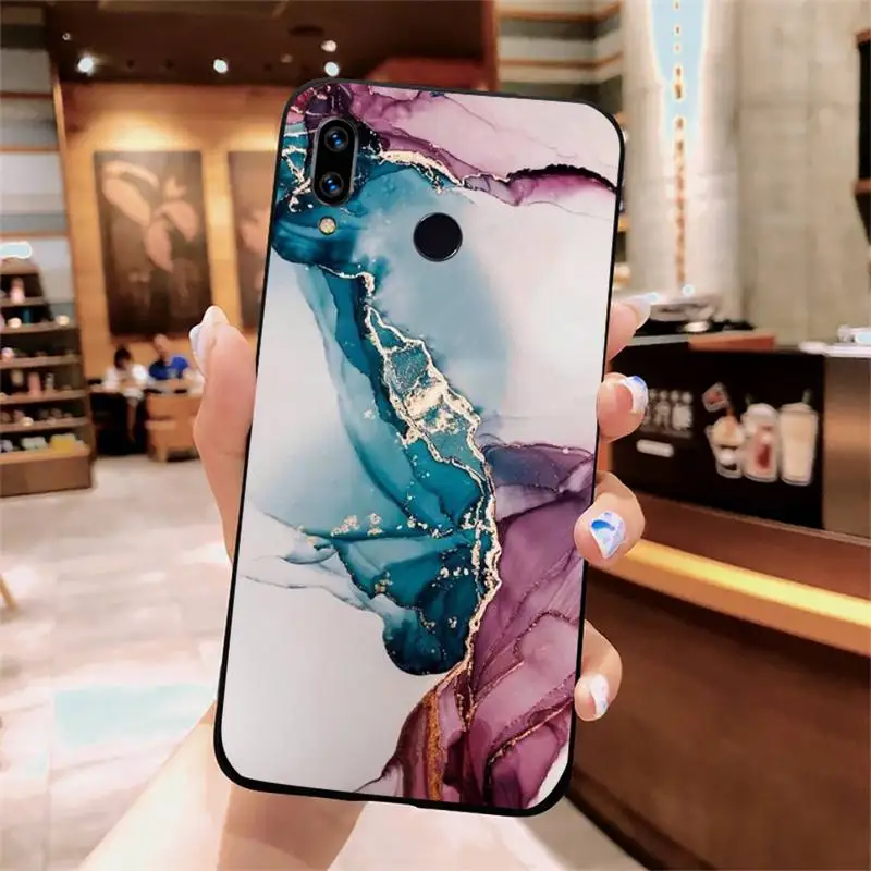 

Dark Blue Marble Pattern Phone Case For Xiaomi Redmi note 7 8 9 t k30 max3 9 s 10 pro lite