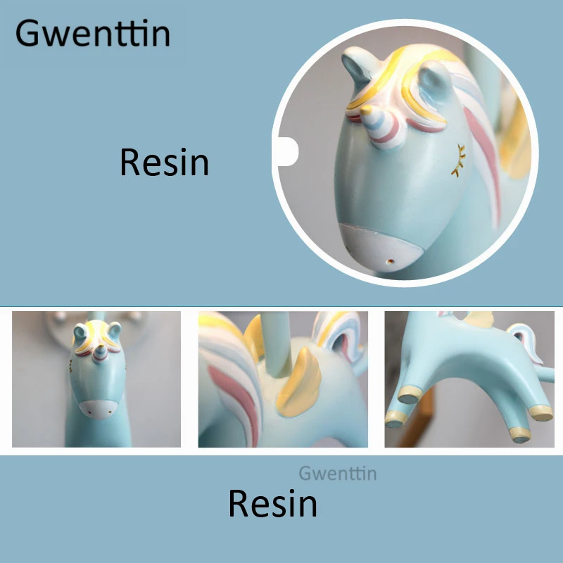 Настенный светильник в виде единорога лошади современные светодиодные