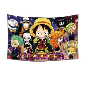 Флаг из аниме Ван-ПИС, мультяшная фигурка Луффи, Зоро, сандзи, нами, Робин, наружный двор, подвесной флаг, баннер (60x90 см)