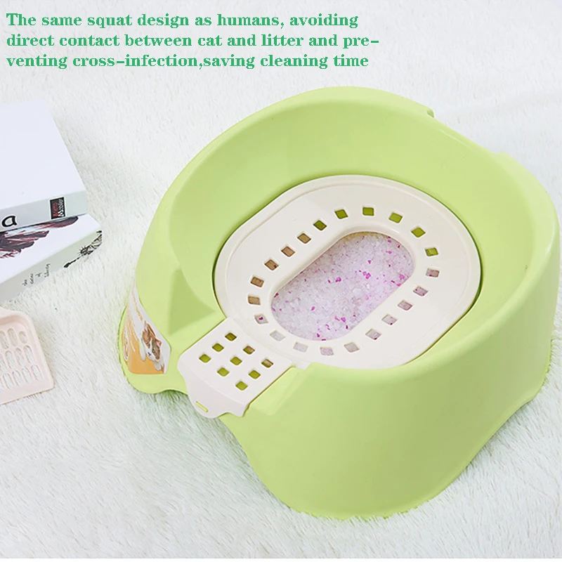 Полузакрытый Туалет Smartpet для кошек песочный бокс тренировок с лопаткой защита от