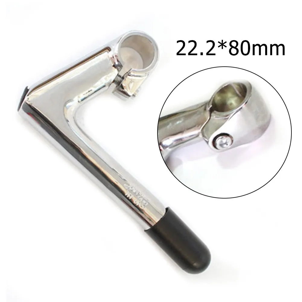 

Bicycle Retro Stem Aluminum Alloy Bike Handlebar Clamp 1 Inch 22.2 Mm Ø For Racing Bike Single Speed In Silver 80mm