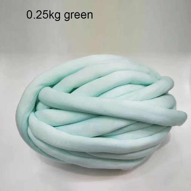 green 0.25kg 500 г толстая супер объемная пряжа для ручная вязка крючком, мягкая большая хлопковая пряжа для рукоделия, прядильная пряжа для одеяла - Цвет: green 0.25kg