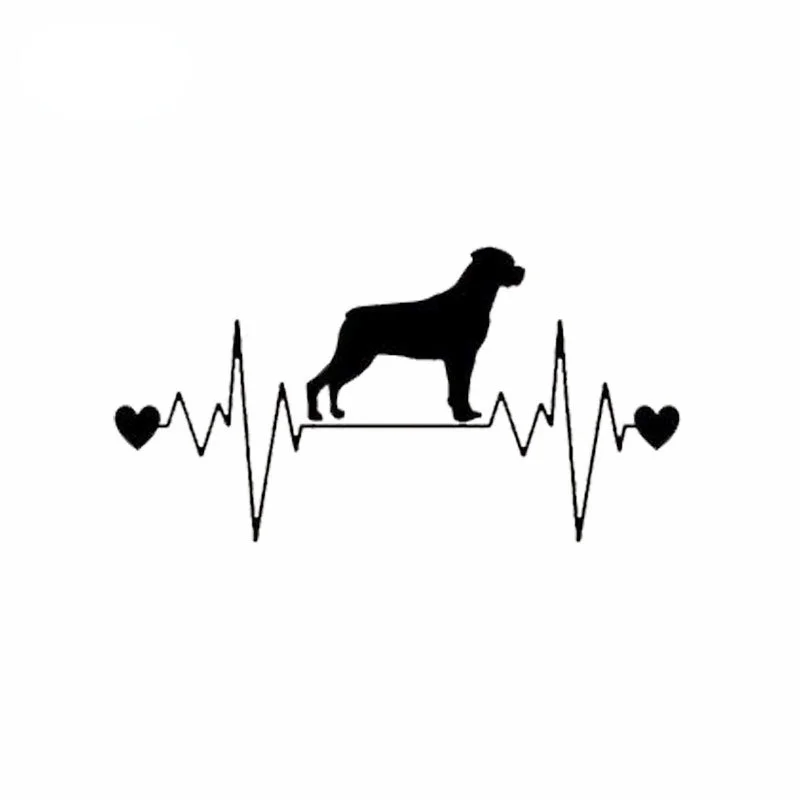 

Rottweiler Heartbeat Lifeline Window Bumper Car Sticker Decal PVC 20.3cm*10.9cm