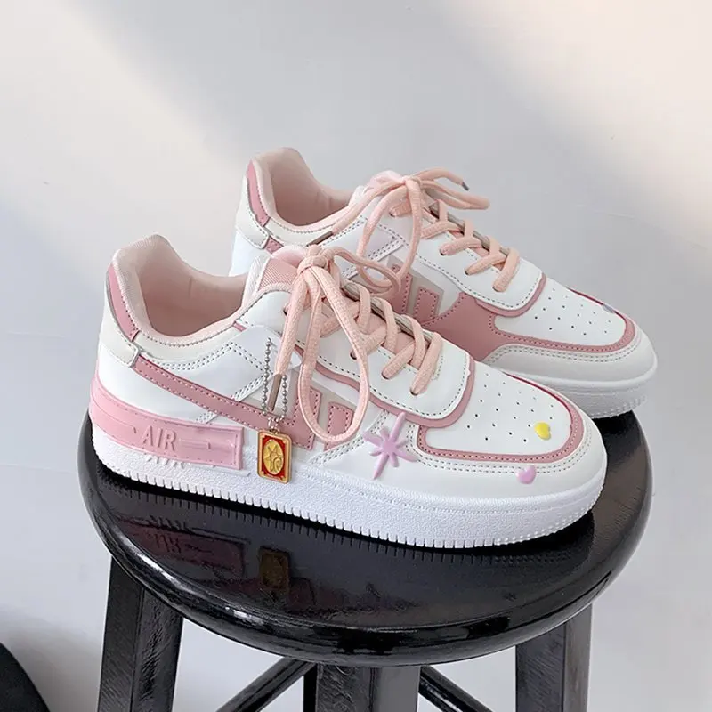 

Free Shipping-thick-soled White Shoes Female 2021 New Korean Student Board Shoes Sports Casual Shoes Breathable Single Shoes