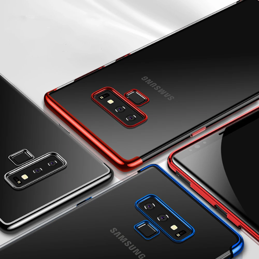 Роскошный прозрачный чехол с покрытием для телефона Samsung J4 J6 Plus S6 S7 S10 S9 J7 мягкий