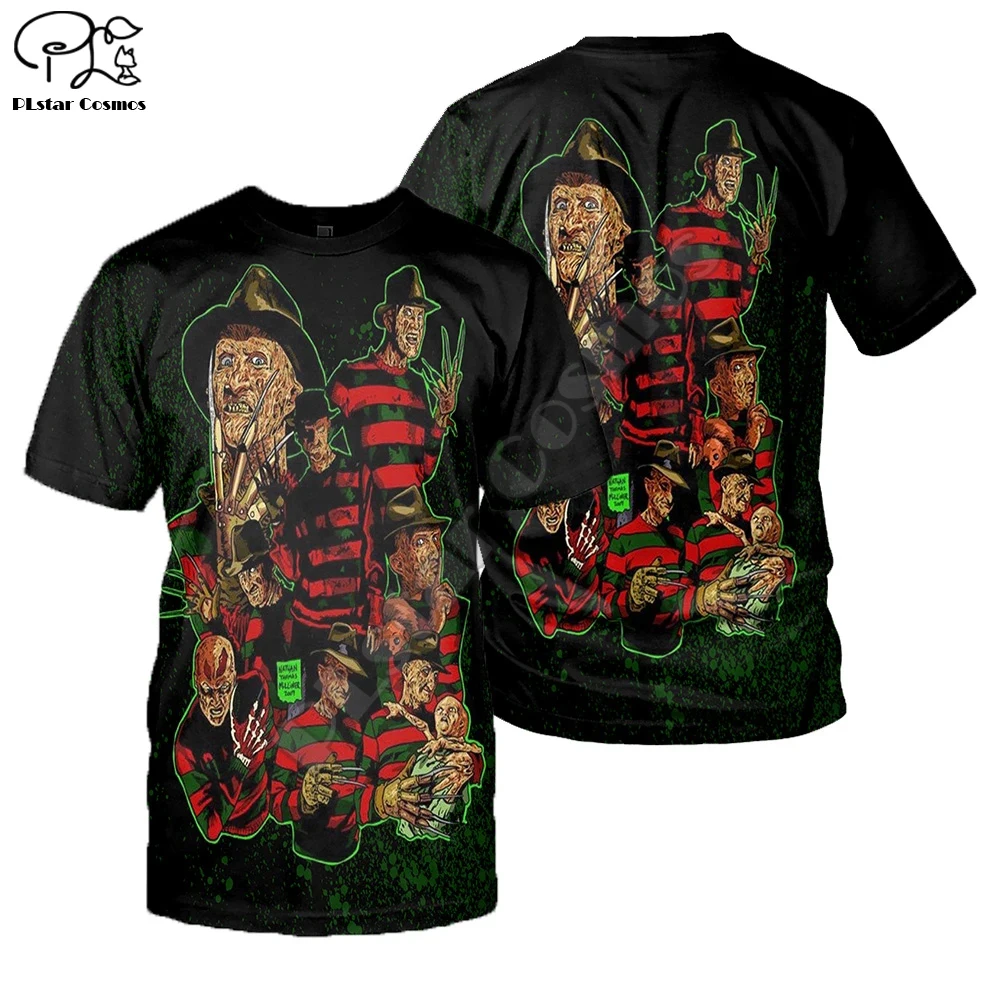 

PLstar Cosmos Halloween Movie Michael Myers Horror Terror 3DPrint Funny tees Men/Women Summer Casual Short Sleeve T-shirts A-4