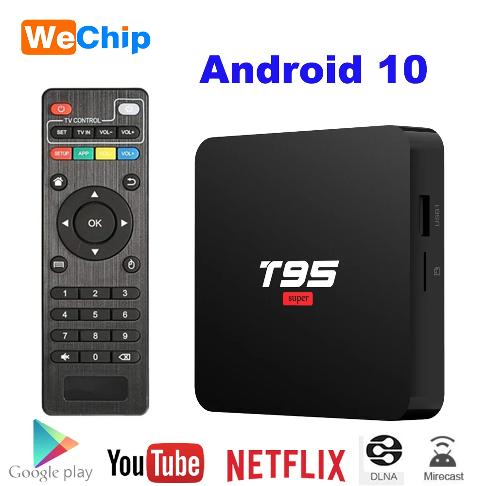 2G 16G Android 10 Smart tv Box T95 супер Смарт Android tv Box Allwinner H3 GPU G31 2 Гб 16 Гб Wi-Fi беспроводной 4K YouTube HD медиаплеер - Цвет: 2G 16G