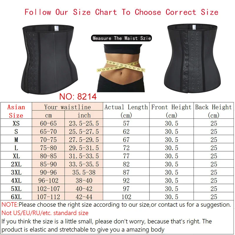 

Modeling Strap Women Latex Waist Trainer Slimming Sheath Woman Flat Belly Black Corset Belt Underbust Body Shapewear Lose Weight