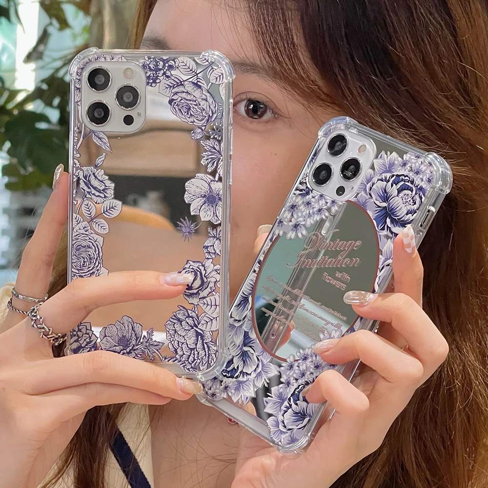 

Mirror Case for Iphone 13 12 11 Pro Max Silicone Shockproof Phone Cover for Iphone X XS Max XR 8 7 Plus SE 2020 Pattern Coque