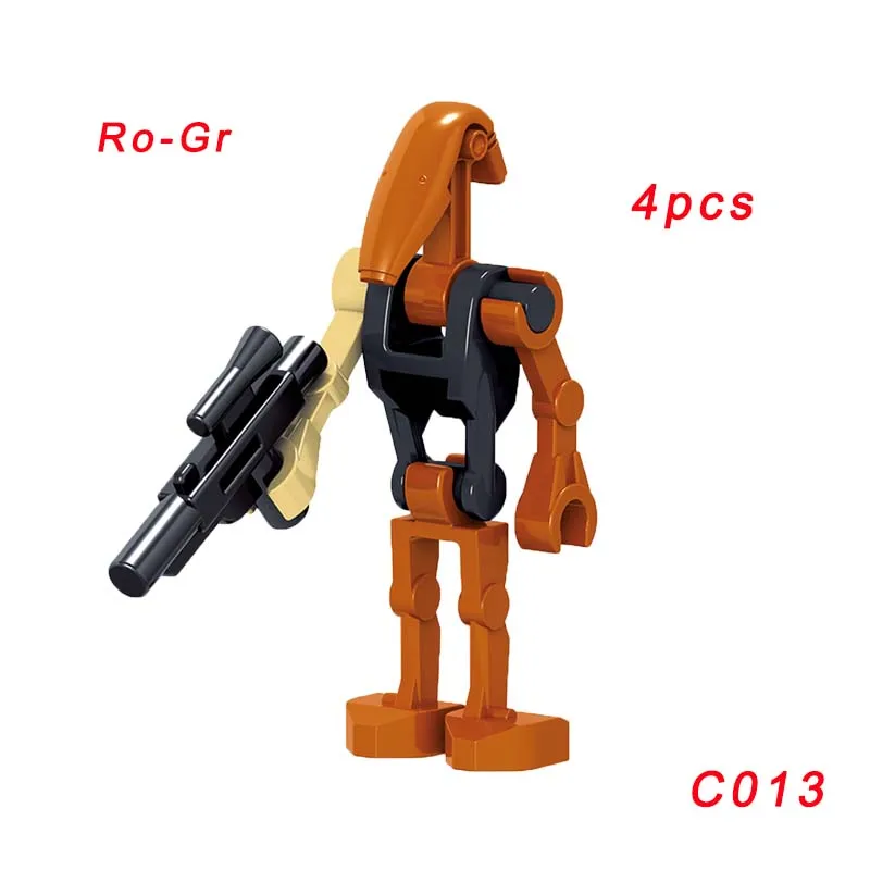 C013 Одиночная Звездные войны кирпич Боевой Дроид Malbus Leia Luke Skywalker Qui Gon Ro-Gr супер Боевой Дроид K2So строительный блок - Цвет: C013