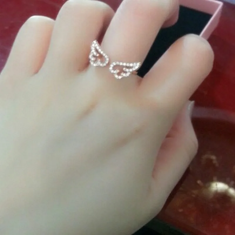 

New Fashion Wing Open Rings for Women Girls Ring Adjustable Bridal Delicate Jewellery Wholesale Gifts