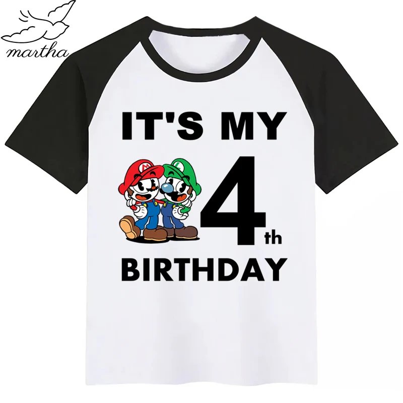 Новое поступление детская одежда футболка для мальчиков на день рождения детей с