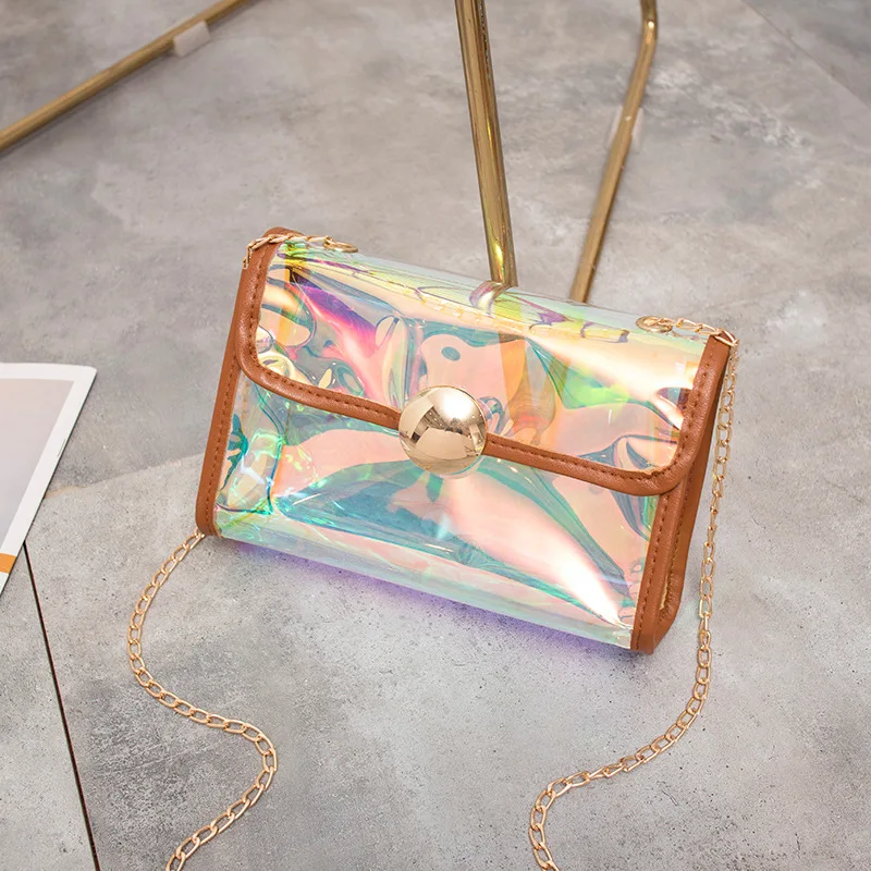 

2021 New Arrivals Women's Cross Body Bag Soft PVC Candy Color Chain Female Fashion Design Versatile Women Mini Flap Bags