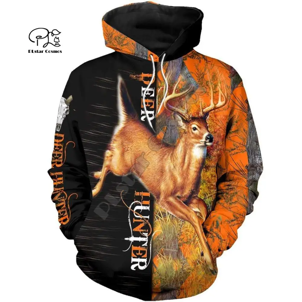 

Men Unisex hunting Deer Bow Hunter print 3d hoodies Sweatshirts zipper jacket tracksuit women long Pullover harajuku streetwear