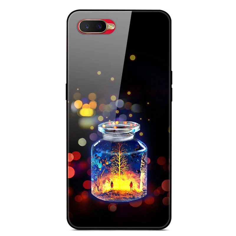 Для Coque Oppo RX17 Neo чехол из закаленного стекла твердая задняя крышка для OPPO RX17 Neo CPH1893 RX17Neo RX 17 Neo чехол силиконовый бампер - Цвет: Светло-фиолетовый