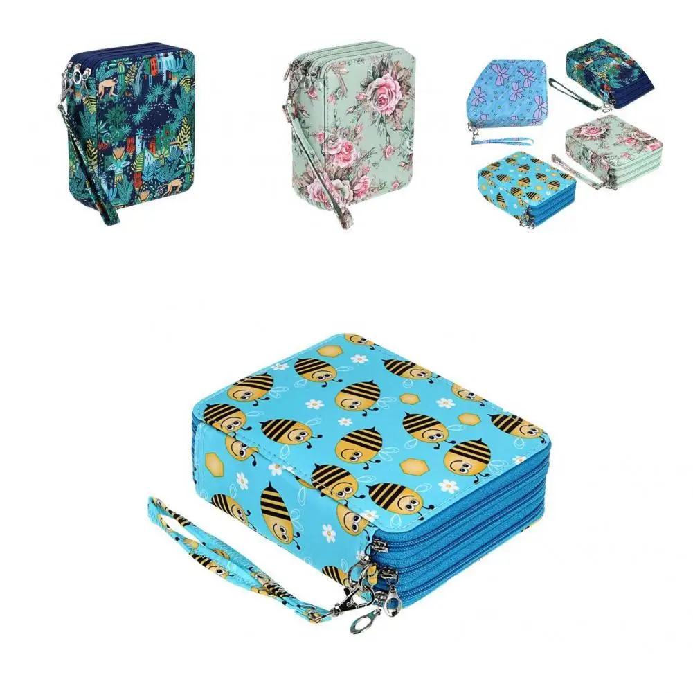 

Multiple Grids Sturdy Smooth Zipper Design Storage Bag Stationery Supplies
