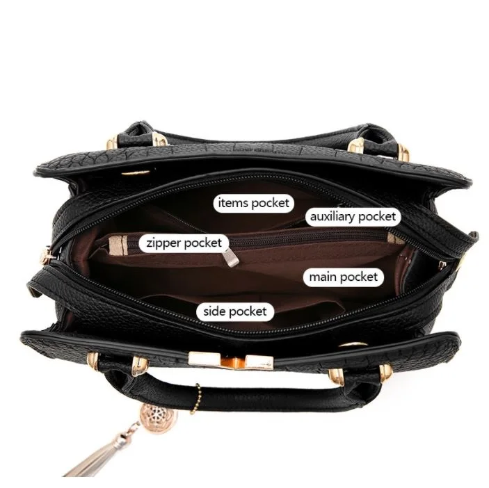 

high quality Lady Shoulder Crossbody Bags fringed Messenger Bag Tassel PU Crocodile Leather Totes Top-handle women Shoulder Bag