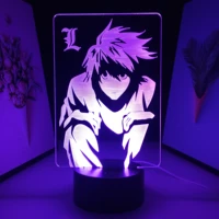 death note anime figure l lawliet led night light for room store decor idea cool kids child bedroom manga death note table lamp