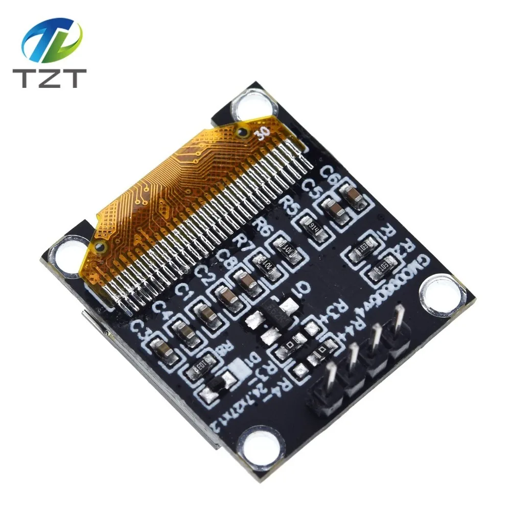 TZT 0.96 inch IIC Serial White OLED Display Module 128X64 I2C SSD1306 12864 LCD Screen Board GND VCC SCL SDA 0.96" for Arduino