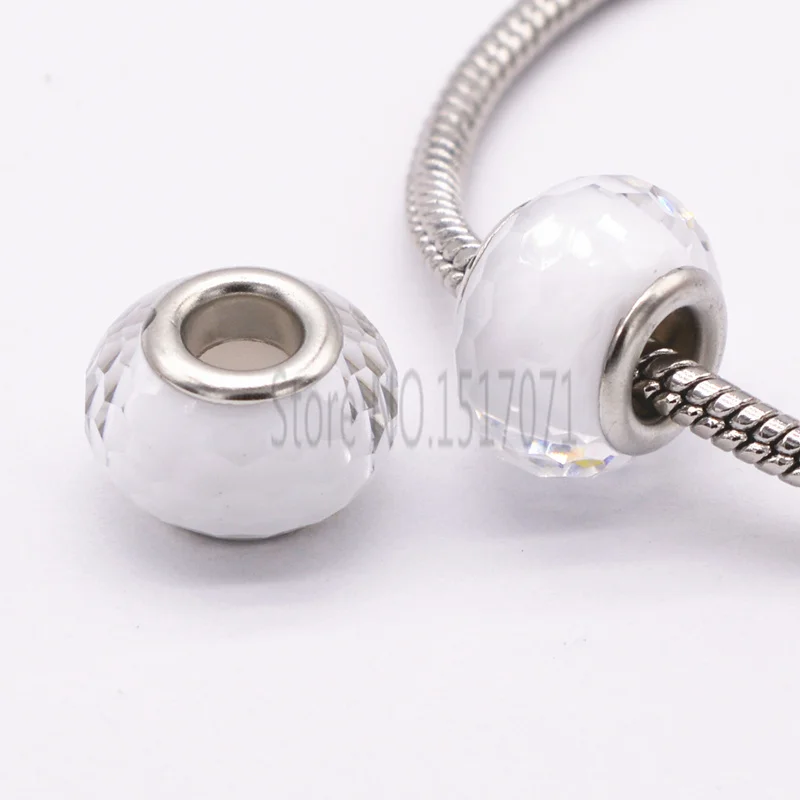 Посеребренные бусины из муранского стекла 14 мм 10 шт./лот|pandora bracelets charm|fit pandorabeads fit