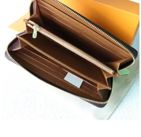 

Top Quality Wallets zippy for Women and Man 100% Long Leather Purse Credit Card 8 Screens Banknote Check Storage Area