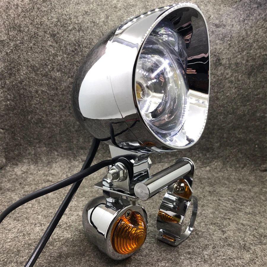 Универсальный хромированный указатель поворота для мотоцикла Triumph Honda Yamaha Cafe Racer 1