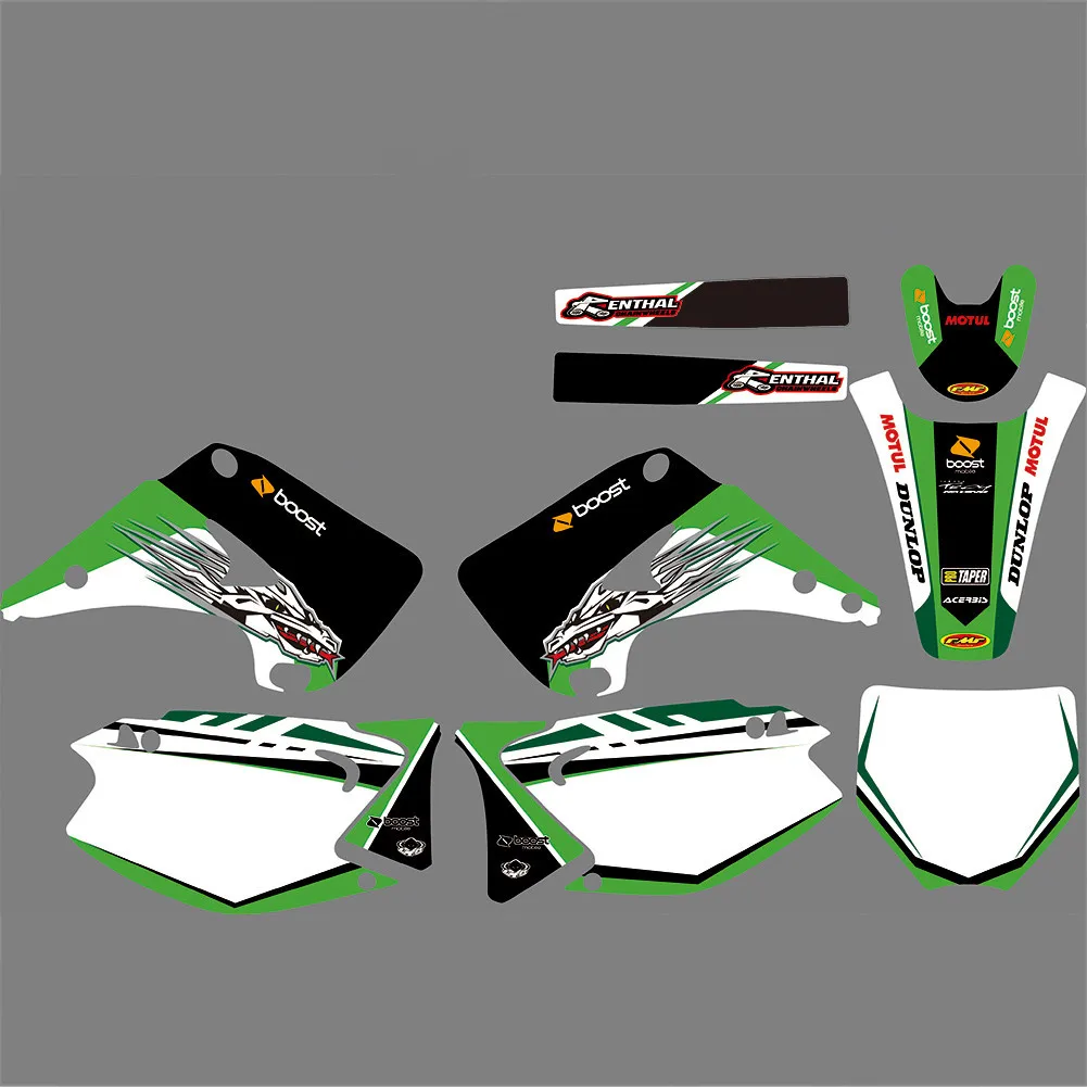 Наклейки для Kawasaki 125/250 KX наклейки графические наборы KX125 KX250 2003 2004 2005 2006 2007 2008 2009 2010