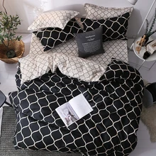 LOVINSUNSHINE Luxury Bedding Set Super King Duvet Cover Sets Marble Single Queen Size Black Comforter Bedding Set xx14#