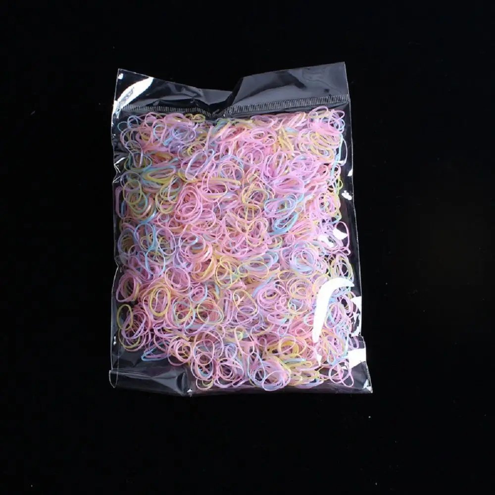 2000pcs-05 Разноцветные прибл. 1000/упаковка Детские резинки для волос Одноразовые эластичные ленты для Волос Девочки конский хвост держатель резинки аксессуары для волос - Цвет: 2000pcs-05