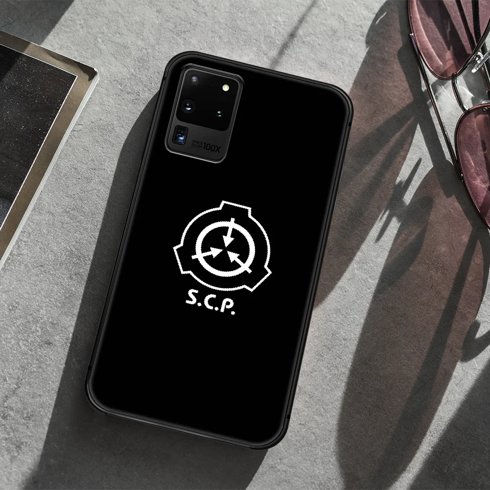 

scp Special Containment Phone Case Cover Hull For Samsung Galaxy S 7 8 9 10 e 20 FE edge uitra plus Note 9 10 20 black Bumper