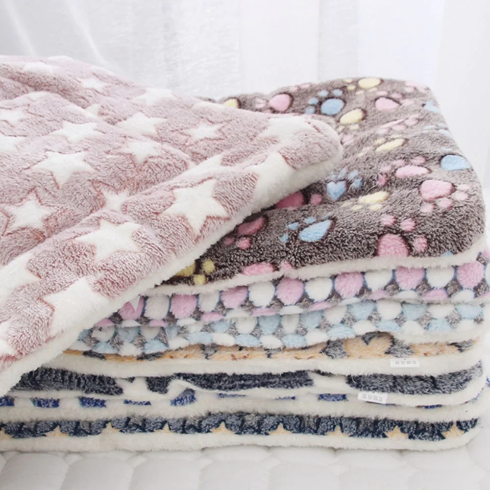 

Pet Cat Bed Dog Bed Thickened Pet Soft Fleece Pad Blanket Bed Mat Cushion Home Portable Washable Rug Keep Warm S/M/L/XL/XXL