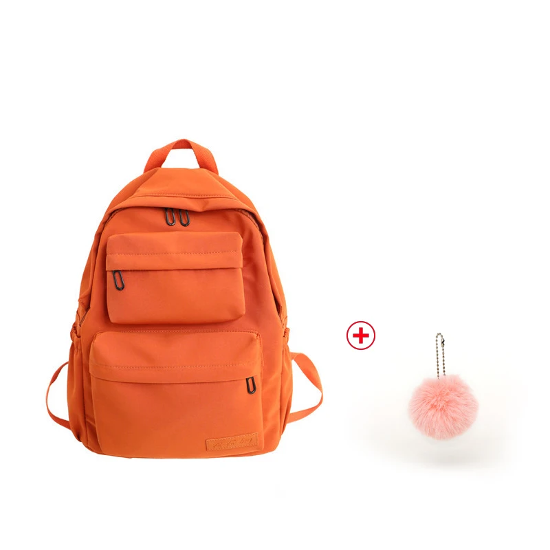 

Fashion New Women Backpack Solid Color Nylon Waterproof Casual Backpack for School Teenage Students Bookbag Travel Bags Mochilas