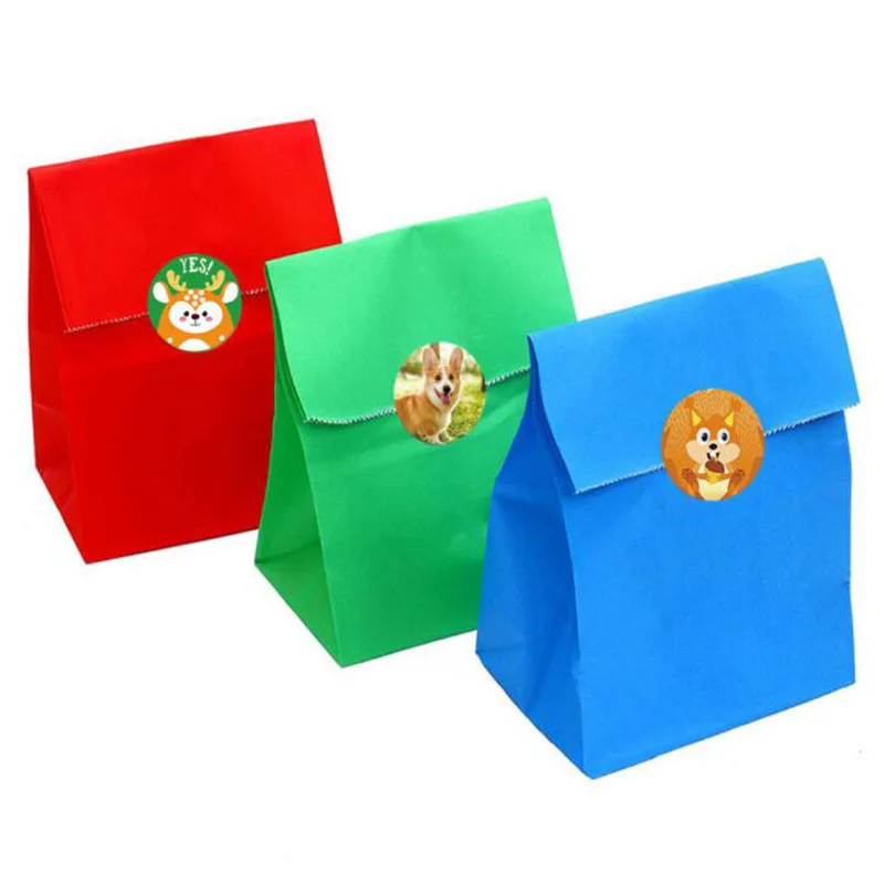 Наклейки декоративные детские в виде животных 500 шт./набор | Канцтовары для офиса