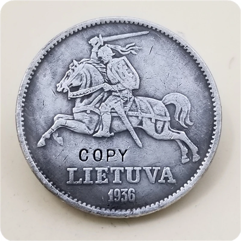 1936 Литва 10 литу (Витаутас) копия монет|Безвалютные монеты| |