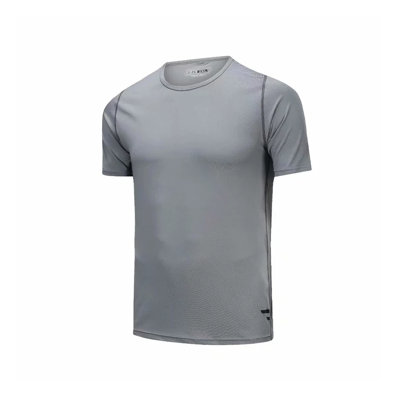 Черная Мужская футболка для бега взрослых Спортивная с коротким рукавом и