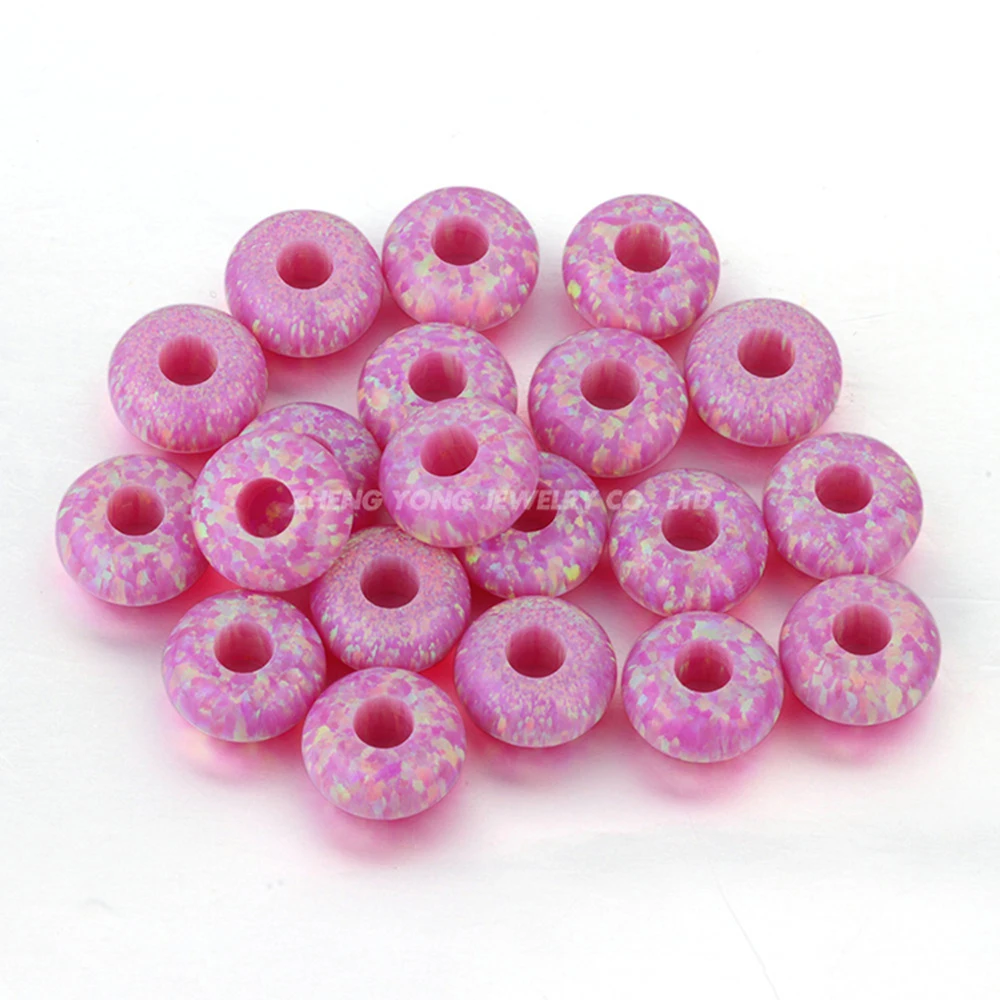 1 шт./лот 14 мм Синтетические опаловые бусины круглой формы с размером отверстия 5